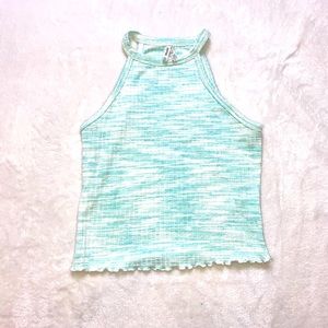 Mudd-Aqua blue crop top